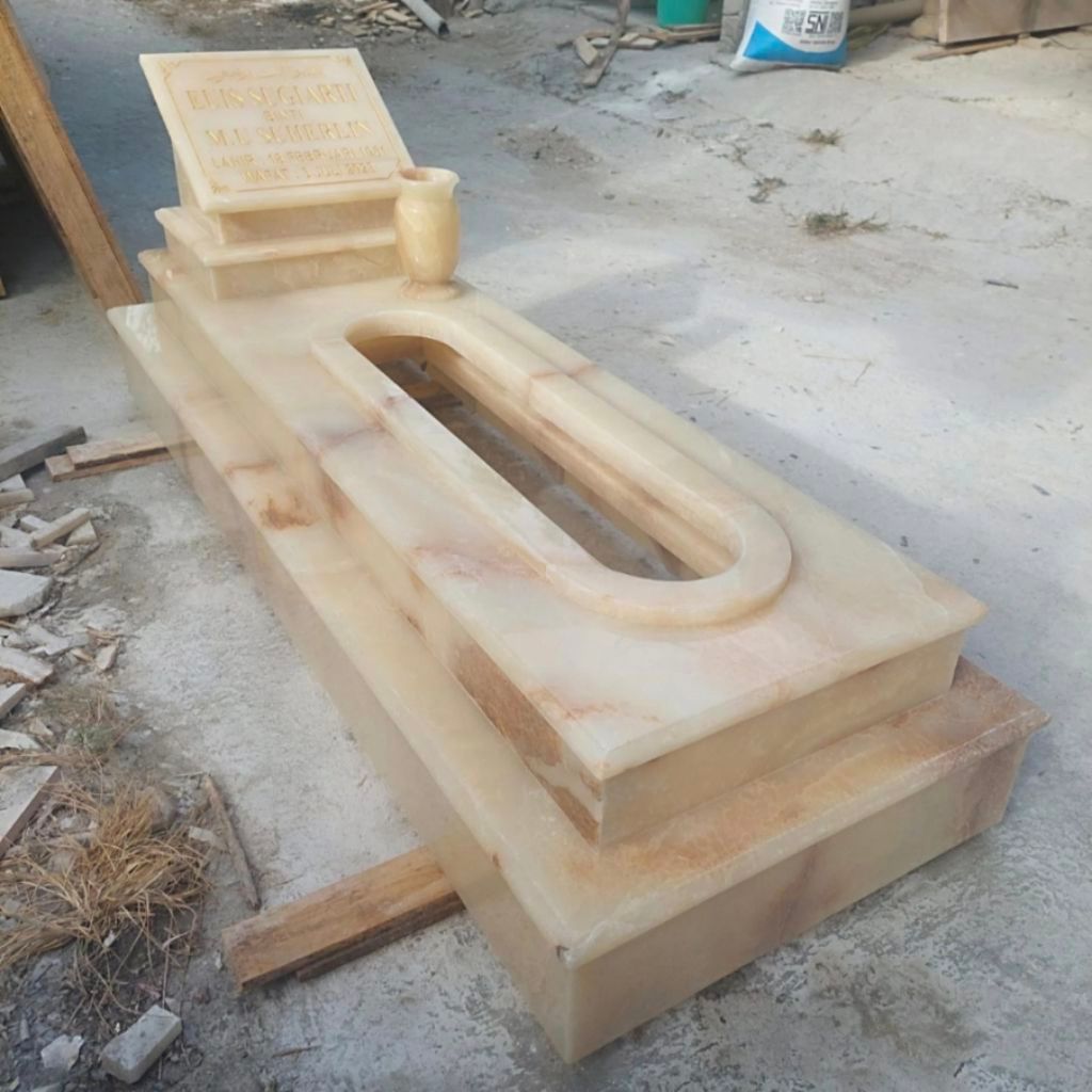 Kijingan Makam Batu Onyx Asli