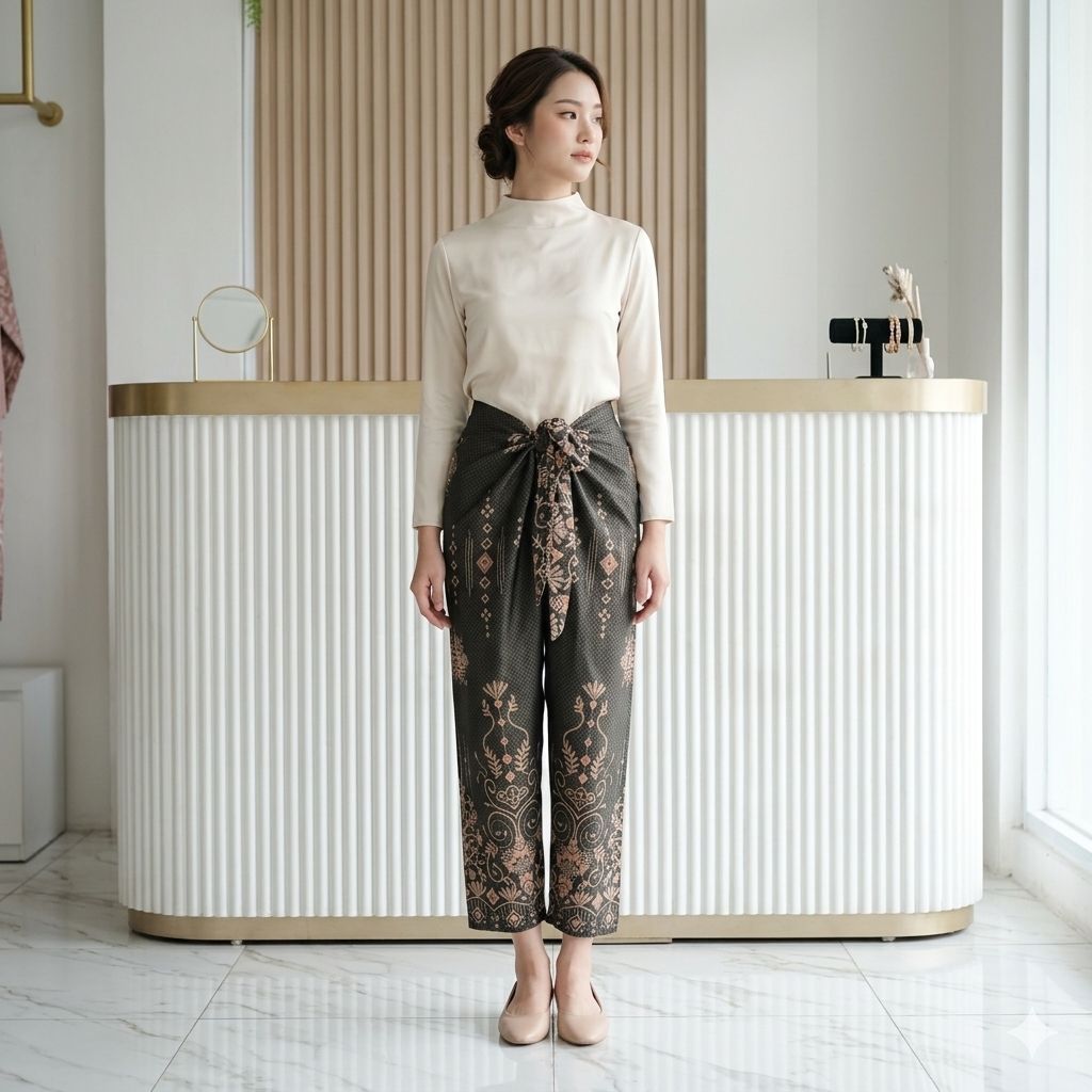 BATIK WANITA LILIT CELANA BATIK WANITA LILIT INSTAN SATIN CELANA KULOT PANJANG JUMBO MODERN KEKINIAN