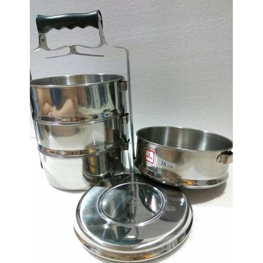 Hot Deals Maspion Rantang Stainless Steel Susun 4 Rantang 16Cm Bekal 4Susun 16/4 16 Cm 4 Susun