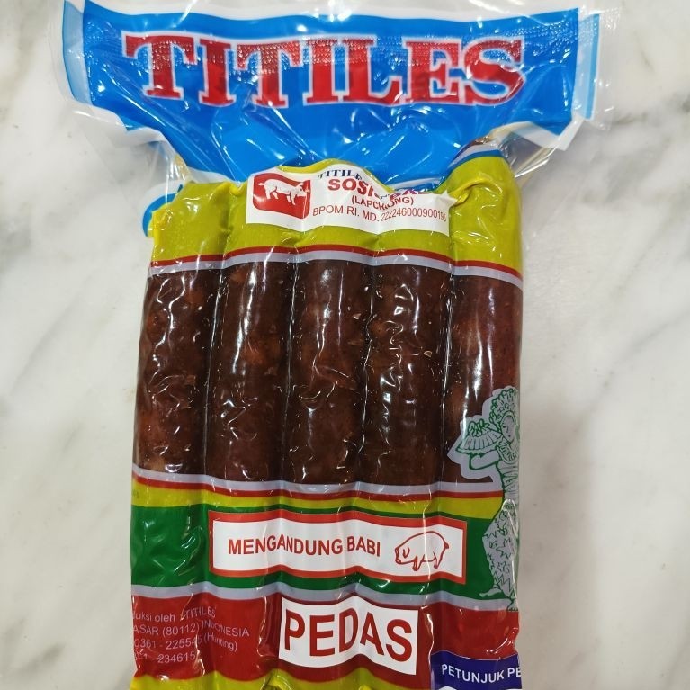 Sosis Babi Pedas Titiles / Lapciong Babi Pedas Titiles