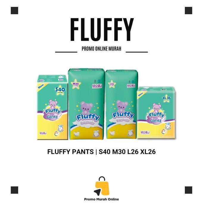 Fullarc- Fluffy Pants S40 M30 L6 Xl6 Popok Bayi Tipe Celana S40 Anti Ruam Anti Bocor Selembut Kain