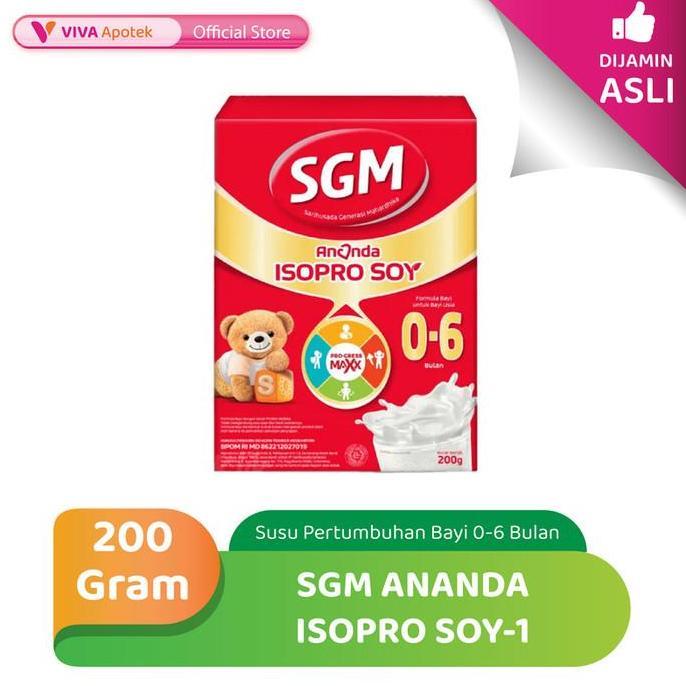 renda.amir - sgm ananda isopro nutrisi soya 1 susu formula bayi 0-6 bulan (200 gram)