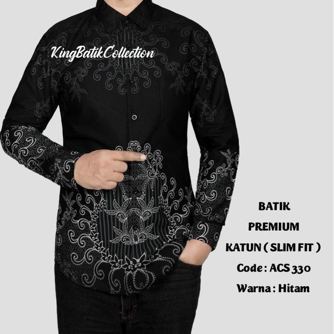KEMEJA BATIK PRIA SLIM FIT BAJU BATIK PRIA SLIM FIT ACS 330