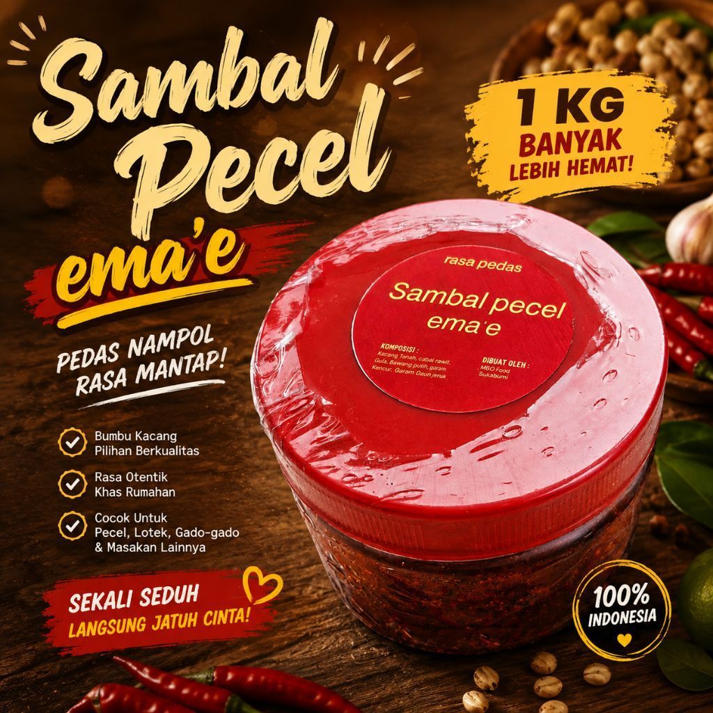 SAMBEL PECEL, SAMBEL PECEL  KACANG 1kg, free ongkir