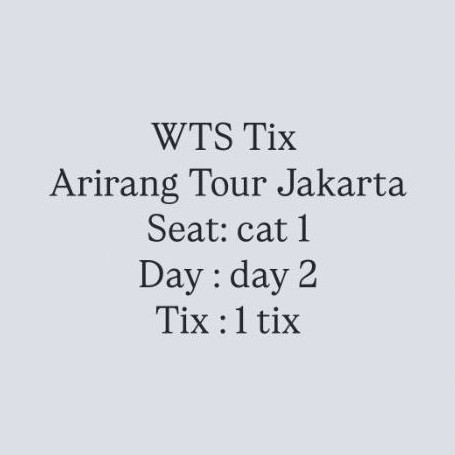 tiket konser BTS jakarta