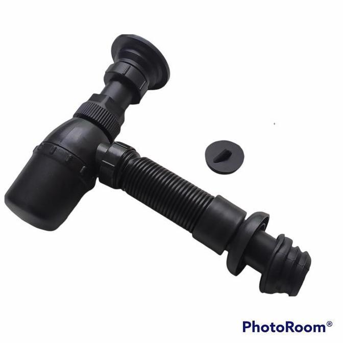 Promo afur wastafel black/sifon pvc wastafel black/afur pembuangan wastafel Diskon