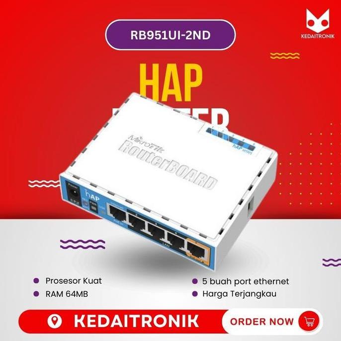 Mikrotik Router RB951Ui-2nD HAP RB 951Ui 2nD RB951