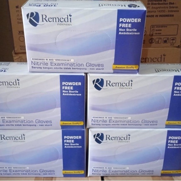 Handscoon Nitrile Blue L Remedi / Saring Tangan Latex Biru L