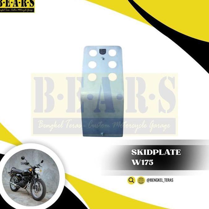 // KAWASAKI W175 SKIDPLATE CUSTOM - ENGINE GUARD - MUD GUARD *
