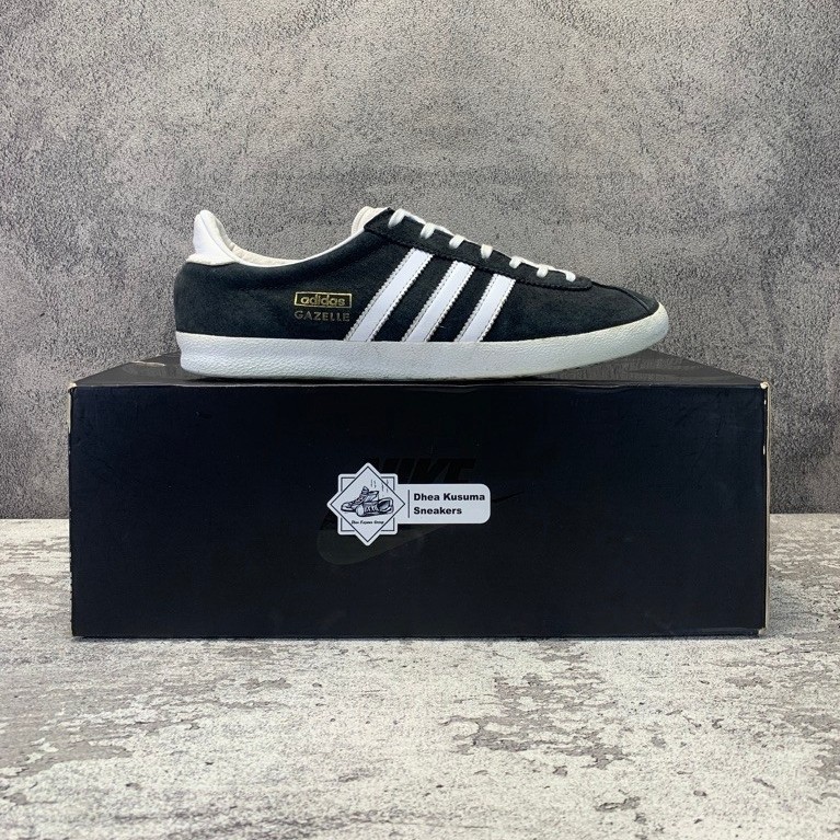 Sepatu Second Casual Adidas Gazelle Black White Original Guarantee 100%