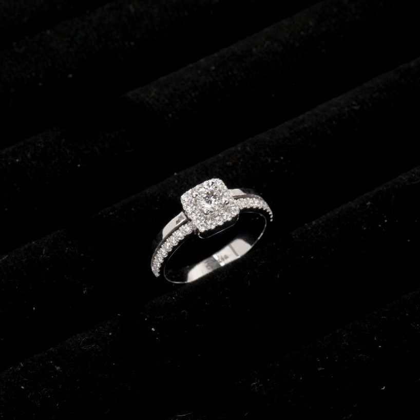 Cincin Kawin - Cincin Tunangan Emas Putih Couple/Single