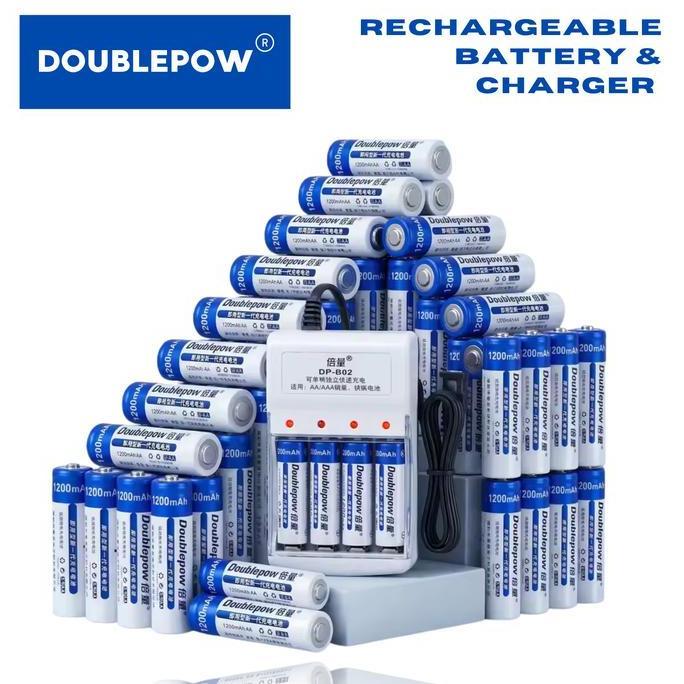 Myhome- Batu Baterai Aa Rechargeable Set Charge Batre Aa
