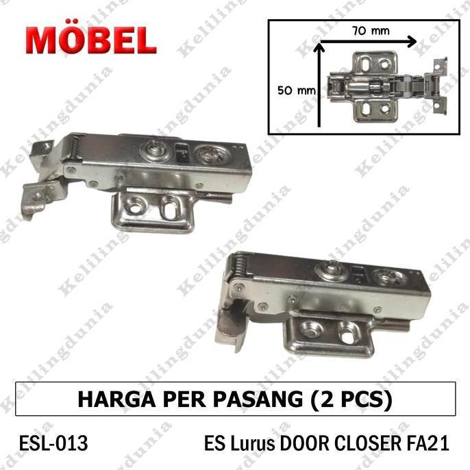 Engsel Sendok Frame Slowmotion FA21 Lemari Pintu Alumunium Kaca