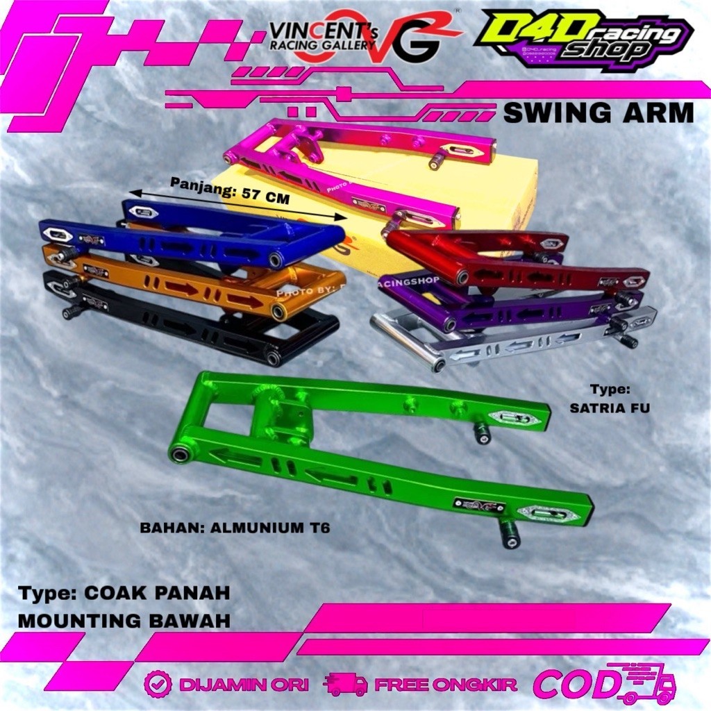 SWING ARM VRG satria fu coak Panjang Standar SASIS CAPIT UDANG original
