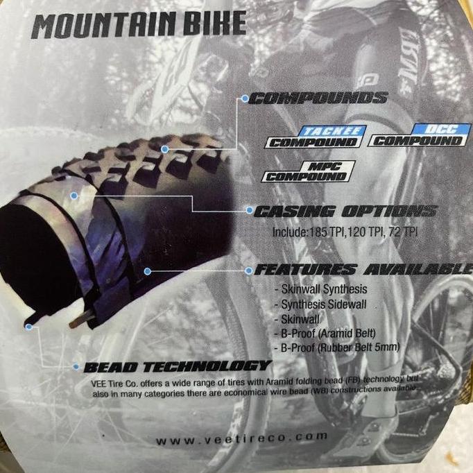 Promo VeeTireCo RAIL TRACKER 27.5 x 2.20 55-584 Tubeless Ready Skinwall Synthesis TLR 120 TPI FB 615