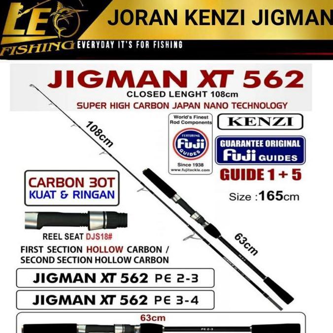 (Good) JORAN KENZI JIGMAN XT 562 165CM ROD KENZI JIGMAN JORAN JIGGING TERLARIS JORAN PANCING TERLARI