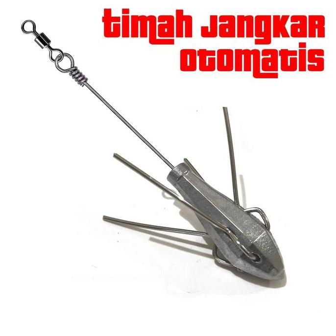 (Good) Timah Jangkar Otomatis Anti Nyangkut Pemberat Bandul Pancing Spider Sinker Joran