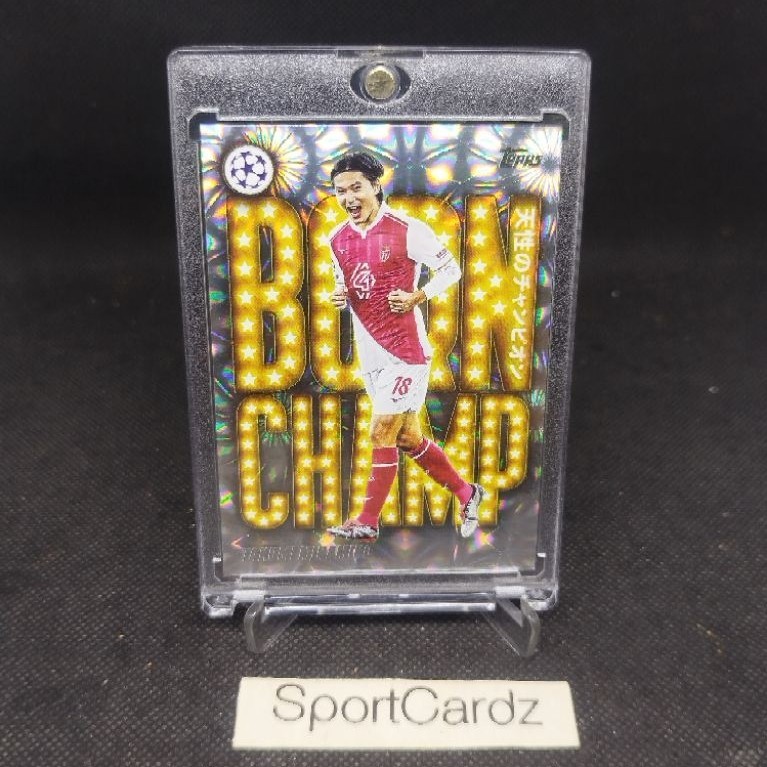 Kartu Bola 2026 Topps Soccer UCL Born Champ Takumi Minamino AS Monaco #BCJ-12 (dpt top loader)