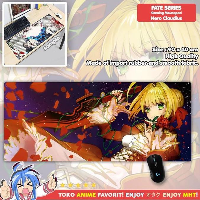 HARGA DISC - Mousepad Anime Gaming - Deskpad - Fate : Saber Nero Claudius