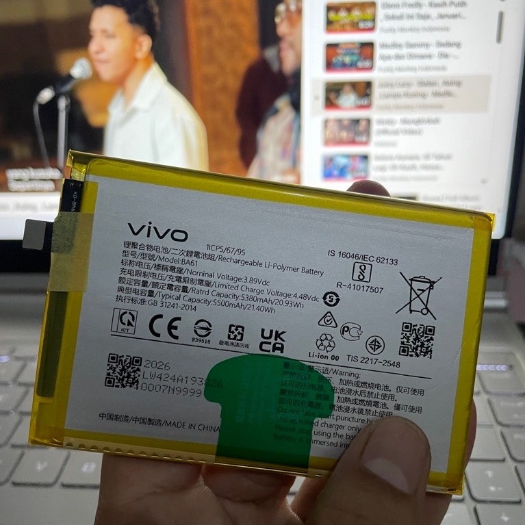 BATERAI VIVO BA61 - BA-61 - Y19S - BATRE - BATRAI - BATTERY