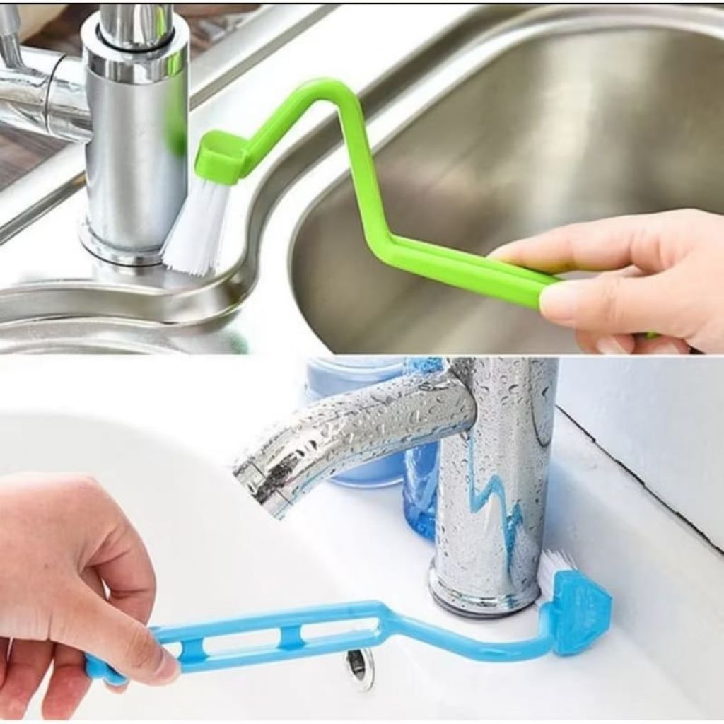 Sikat sudut Lengkung Bengkok Kloset WC pembersih keramik kran westafel brush

