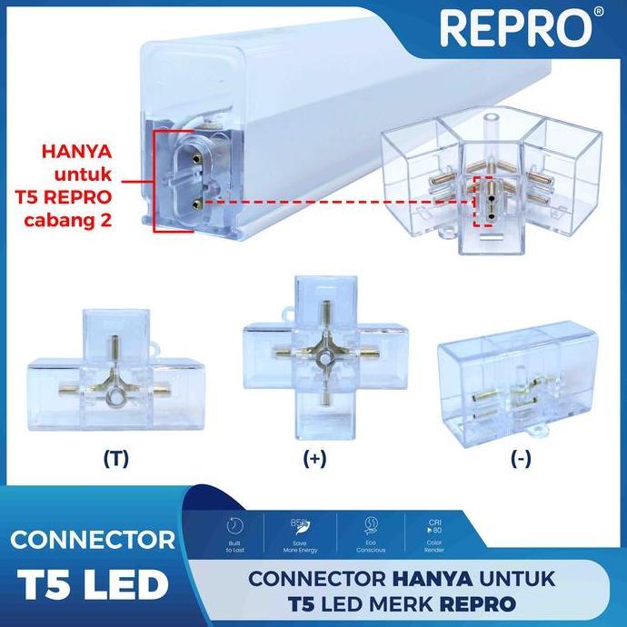 [] [KHUSUS UNTUK MERK REPRO] REPRO Connector T5 LED - Hexagon Connector T5 LED - Socket Lampu - Adap