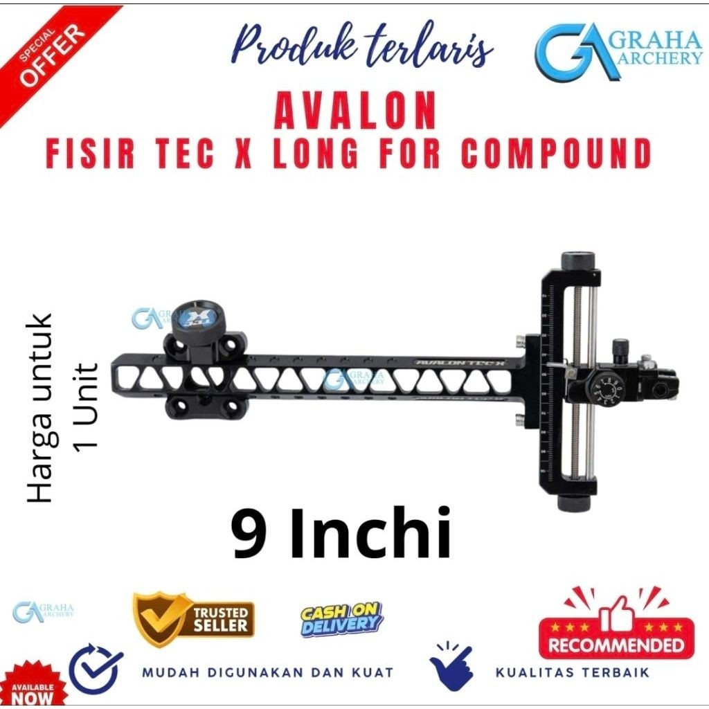 FISIR AVALON TEC X LONG FOR COMPOUND 9 INCHI | BIDIKAN BUSUR PANAHAN COMPOUND