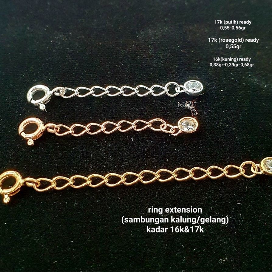 extension /sambungan gelang dan kalung 16k/17k