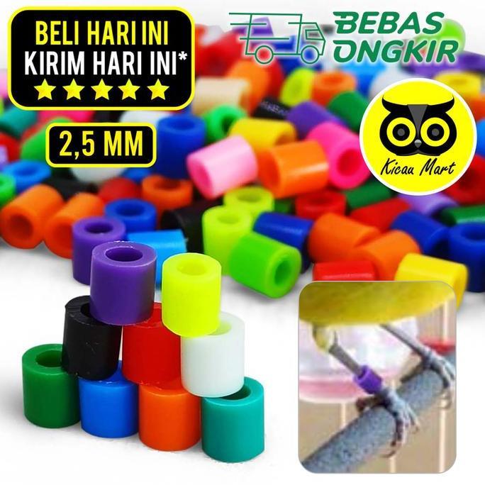 Kicau Mart Ring Kaki Sogon Pleci Atom Plastik 2,5Mm Penanda Burung Ring Burung