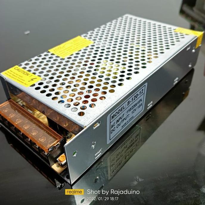 Power Supply 12V 10A Switching PSU SMPS Adaptor jaring
