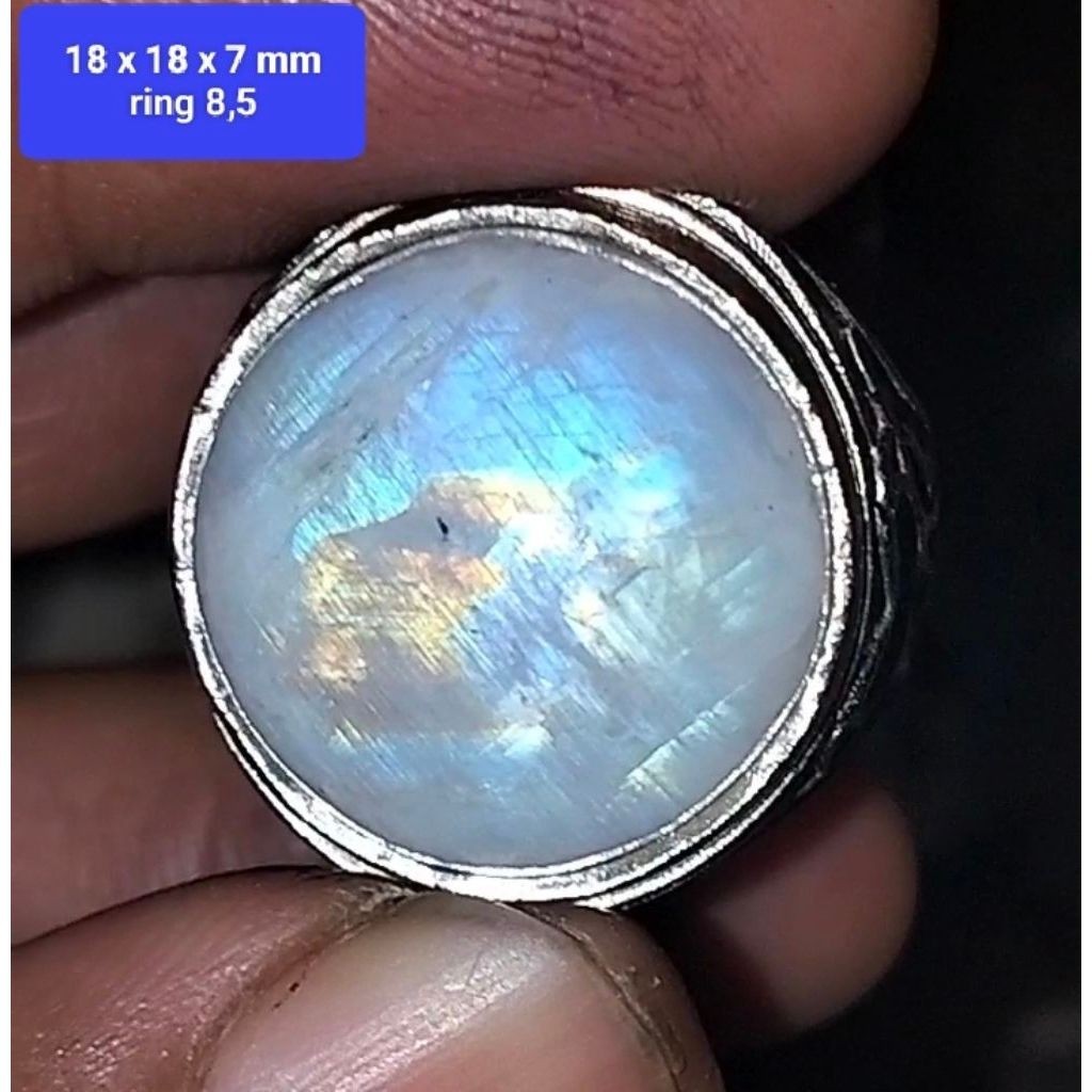 Batu moonstone Biduri Laut asli alam
