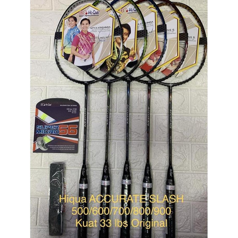 HARGA DISC - Raket Badminton HIQUA HI-QUA ACCURATE SLASH 500/600/700/800/900 ORI