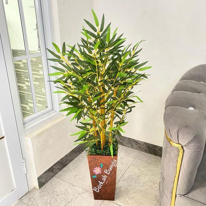 (Best) Bambu artificial- Bambu plastik- Bambu kuning- bambu dekorasi- hiasan