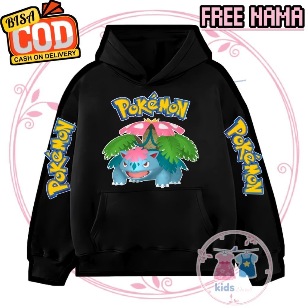 Jaket Anak Hoodie Anak Jaket Hoodie Anak POKEMON Venusaur Jaket Anak POKEMON Legendary