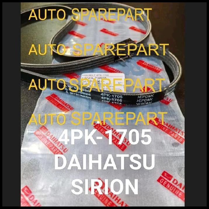 HOT DEAL FAN VAN V BELT TALI KIPAS 4PK1705 DAIHATSU SIRION 1.3CC 4PK-1705 