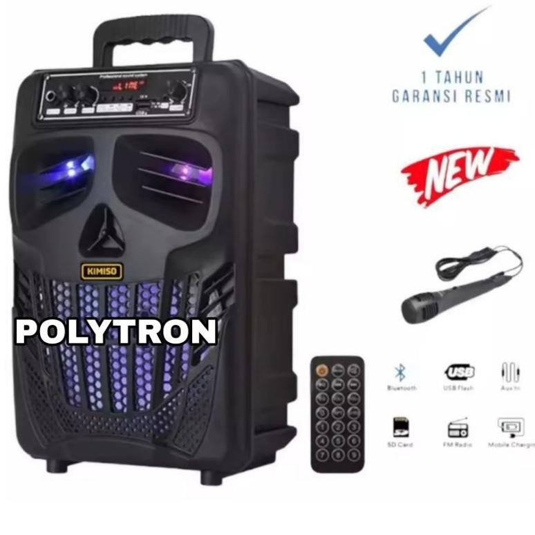 New Promo Speaker Bluetooth Mp3 7801  Salon Bluetooth Kimiso / Polytron Salon Karaoke Bluetooth Fre 