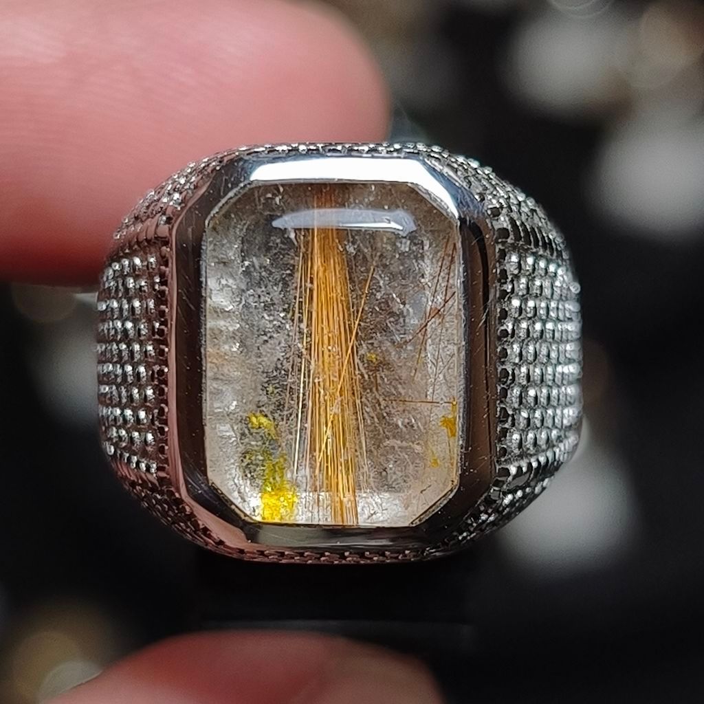 BATU KECUBUNG RAMBUT EMAS ring size