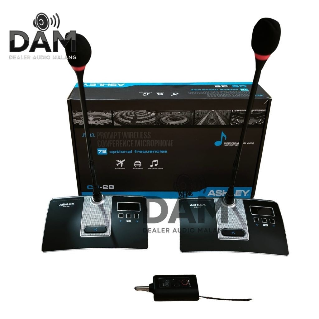 Mic Microphone Meja Wireless Konferensi Profesional Ashley CS28 Original Ashley CS 28