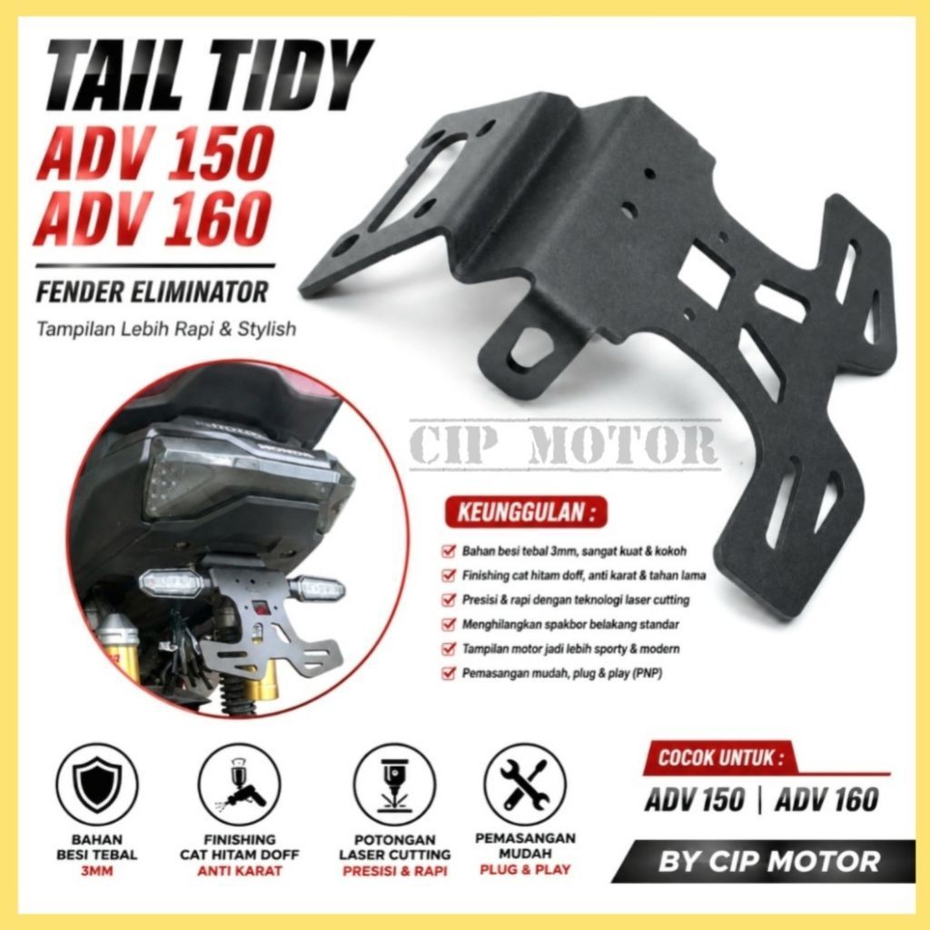 Tail Tidy ADV 160 ADV 150 TailTidy ADV 150 ADV 160 Buntut Spakbor Belakang ADV