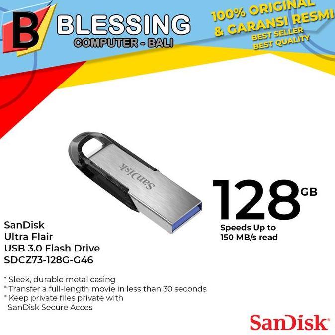 Flashdisk SANDISK Ultra Flair 128Gb flashdisk 128gb flashdrive 128gb