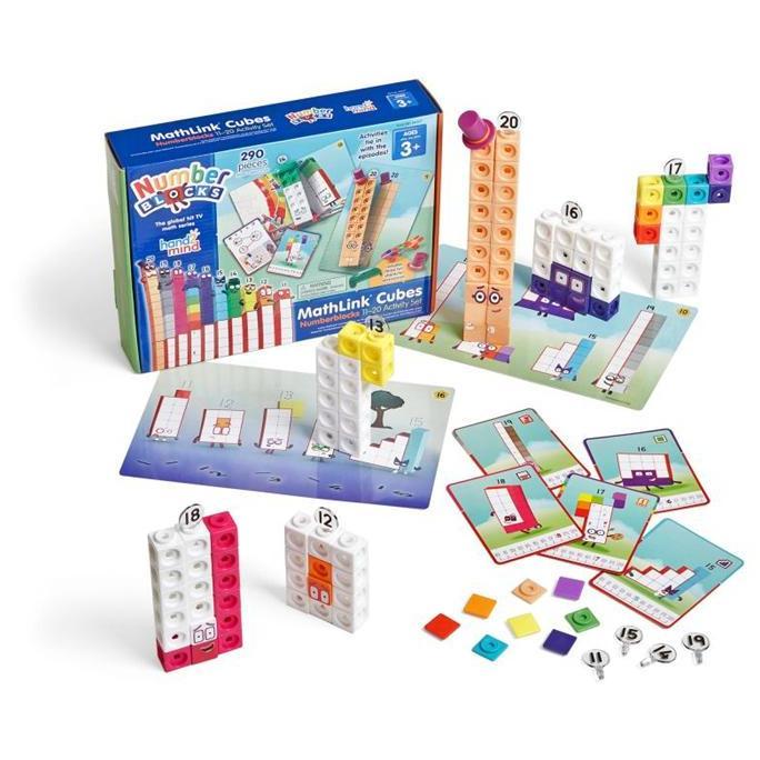 Hand2Mind Numberblocks MathLink Cubes 1120 Activity Set, Permainan Dengan Karakter Numberblocks 11-2