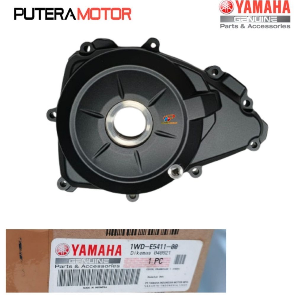 1WD-E5411-00 COVER CRANKCASE COVER BAK MAGNET CRANKCASE KIRI -YAMAHA R25 MT-25 ASLI ORIGINAL YAMAHA 