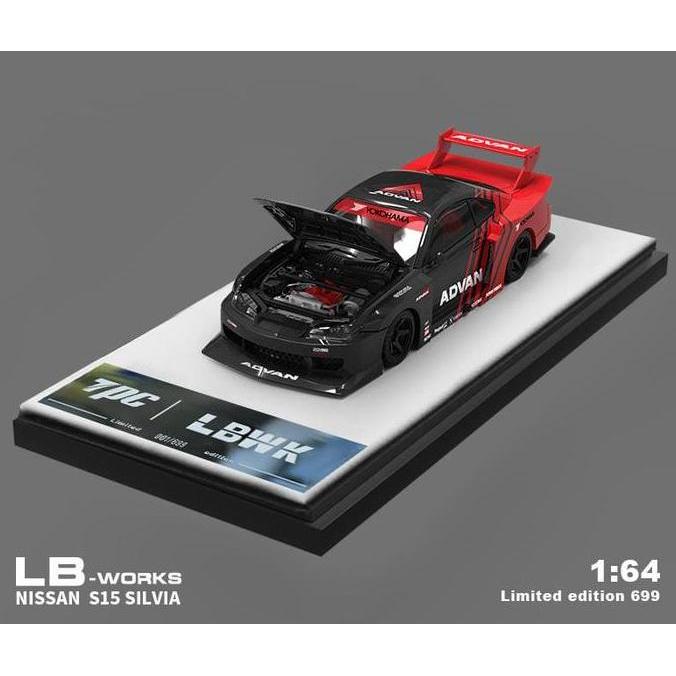 TPC 1/64 LBWK Nissan S15 Silvia ADVAN Diecast