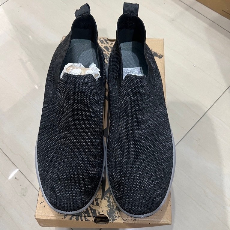Sepatu Slip On No Fear Knit Black 100% Original