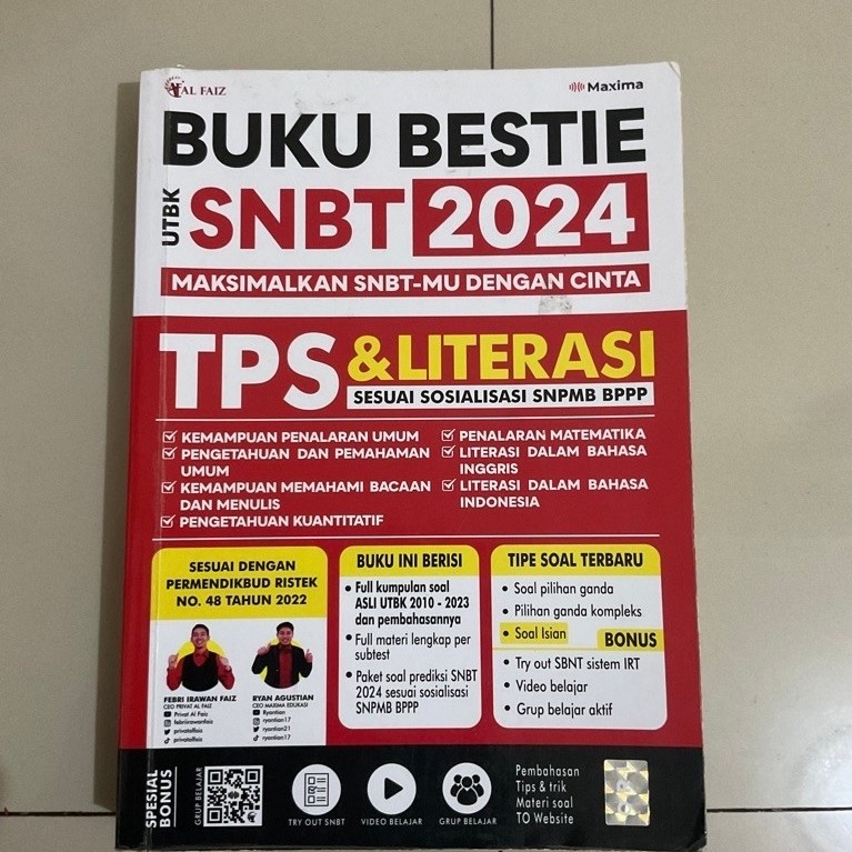 PRELOVED BUKU BESTIE UTBK SNBT 2024 ALFAIZ ori 100%