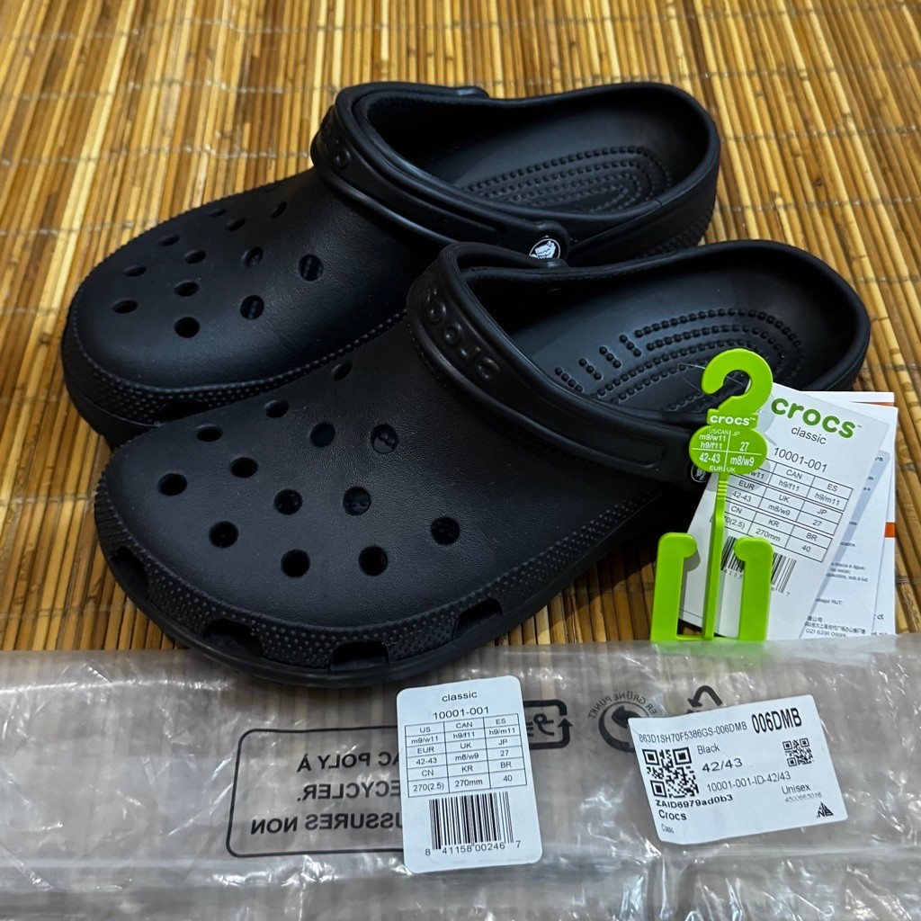 sendal crocs classic hitam original resmi ZLR lb1