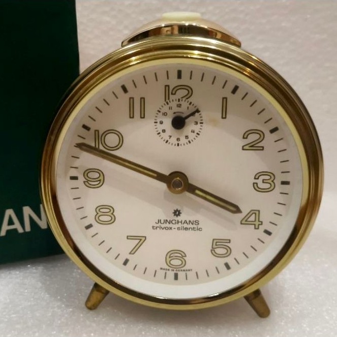 Vintage Jam Alarm JUNGHANS Trivox Silentic Dark Green Made in Germany