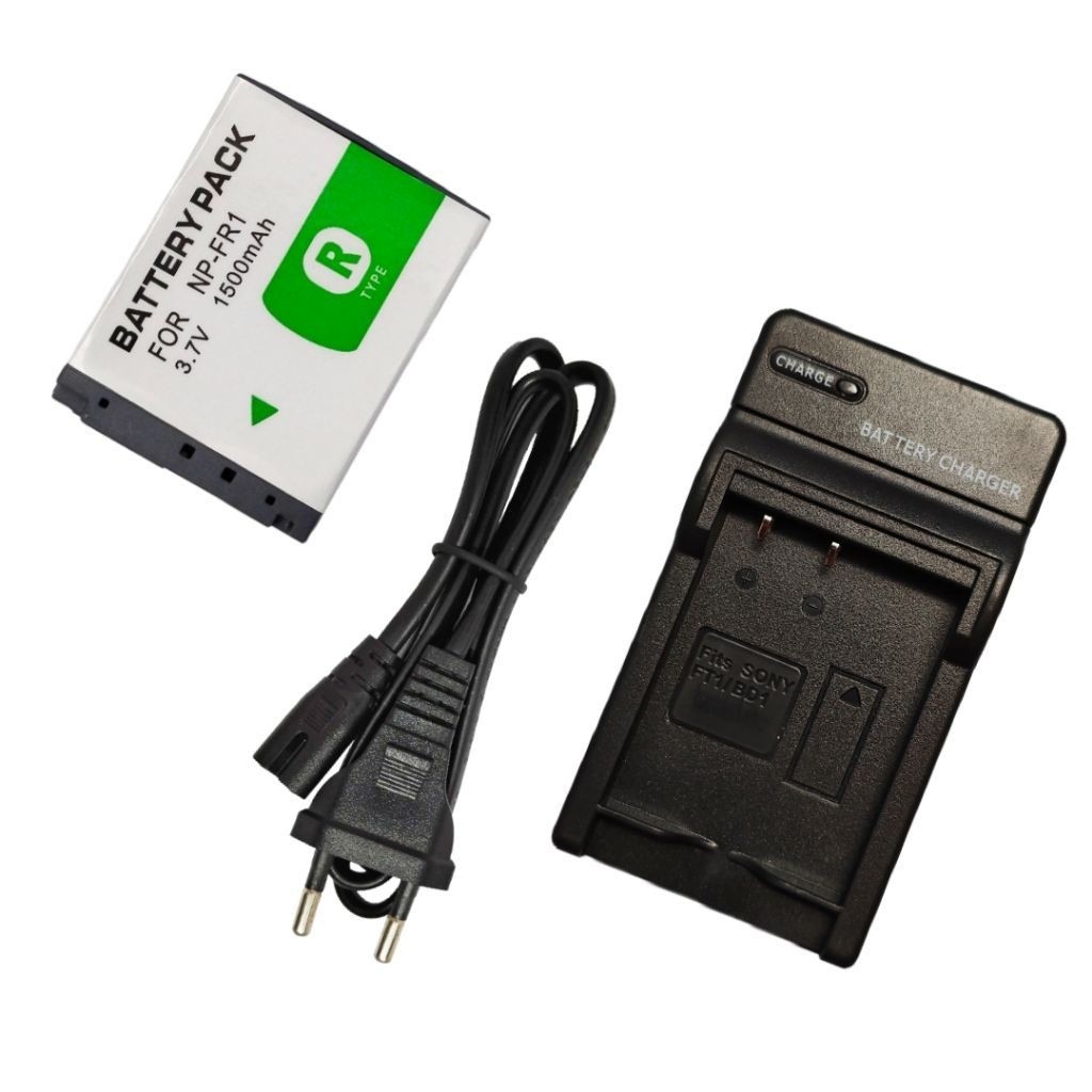 PAKETAN Baterai Kamera & Charger For Sony Cybershot DSC-F88 NP-FR1 DSC-G1 Batrai Cesan P100 P150 P20
