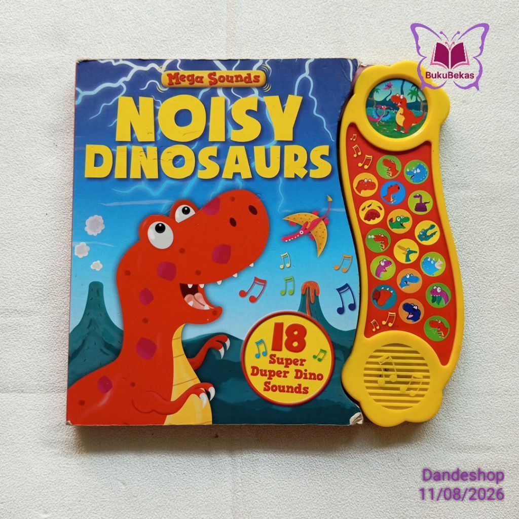 ​(hc bekas) Mega Sounds Noisy Dinosaurs 18 Super Duper Dino Sounds _ oleh  penerbit Igloo Books Baha