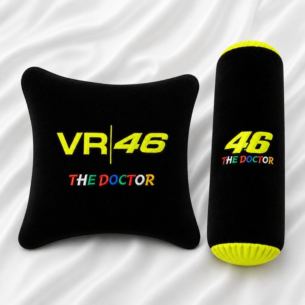 aksesoris interior mobil vr46 thedoctor bantal mobil vr 46